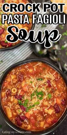 Crock Pot Pasta Fagioli, Pasta Fagioli Soup Olive Garden, Olive Garden Pasta Fagioli Recipe, Pasta Fagioli Crockpot, Crock Pot Pasta, Olive Garden Pasta Fagioli, Pasta Fagioli Soup Recipe, Pasta Soup Recipes, Olive Garden Pasta