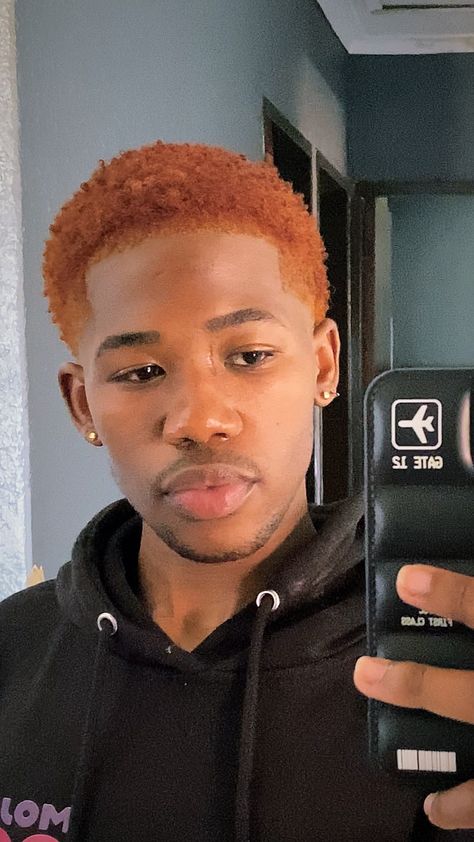 Fancy ginger hair boys Ginger Dyed Hair Men, Ginger Buzzcut Men, Ginger Afro Men, Men Orange Hair, Men Hair Color Ideas, Men Ginger Hair, Hair Dye Ideas For Men, Ginger Cornrows, Hair Dye Ideas For Short Hair