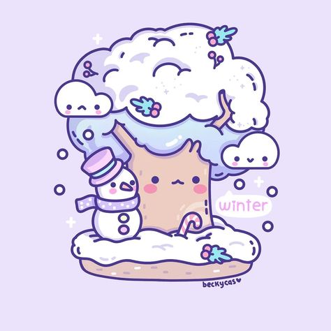 Winter Island | Portfolio Kawaii Planet, Posca Art, Cute Kawaii Animals, Kawaii Illustration, Cute Animal Drawings Kawaii, Cute Doodles Drawings, Cute Kawaii Drawings, Cute Doodle Art, Kawaii Doodles