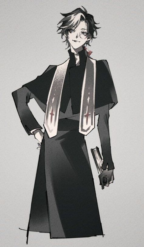 Priest Outfit, Joseph Desaulnier, Identity Art, 판타지 아트, Fanarts Anime, Identity V, Dnd Characters, Art Characters, Character Inspo