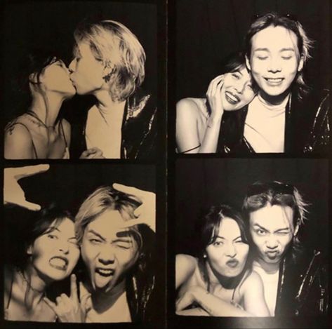 Edawn And Hyuna, Hyuna Dawn, Hyuna And Edawn, Japanese Couple, Hyuna Kim, Photobooth Pictures, Hyun A, 사진 촬영 포즈, Art Journal Therapy