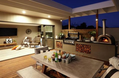 How To Design Your Outdoor Room - Bunnings New Zealand Pool Entertainment Area, Backyard Entertaining Area, Backyard Entertaining, Outdoor Living Room, Outdoor Entertaining Area, Outdoor Bbq, Entertainment Room, Outdoor Kitchen Design, Entertaining Area