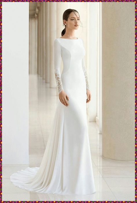 [CommissionsEarned] Wedding Gown Dresses, Mermaid Wedding Dress Ideas Trending In 2022 | Wedding Dresses, Plain Wedding Dress, Simple Wedding Gowns #simpleweddinggownwithsleeves Sophisticated Wedding Dress Classy, Elegant Wedding Dress 2023, Classic Long Sleeve Wedding Dress, Malay Wedding Dress, Baju Kahwin, Plain Wedding Dress, Simple Wedding Gowns, Classy Wedding Dress, White Wedding Dress