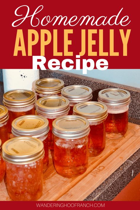 Crockpot Apple Jelly Recipe, Apple Jelly Recipe Canning With Pectin, Apple Recipes For Canning, Homestead Prepping, Apple Jelly Recipe, Fall Homestead, Survival Homestead, Homestead Inspiration, Homestead Skills