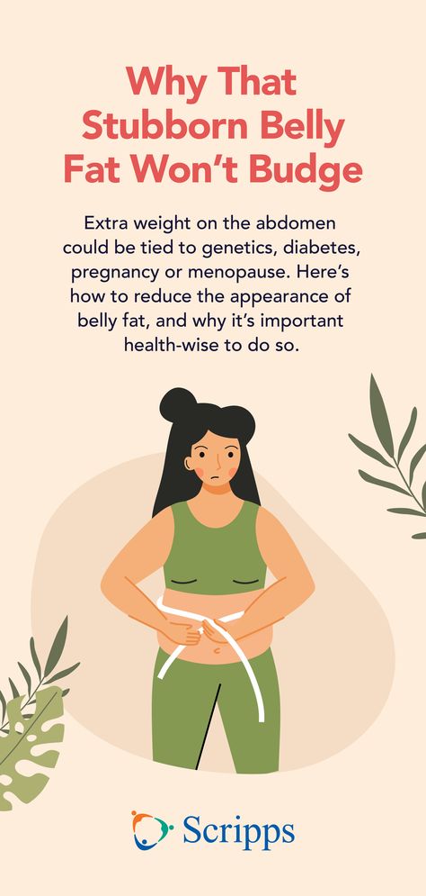 Why is it so hard to get rid of stubborn belly fat? Love handles, spare tire, beer belly, “apple” shape — there are a lot of nicknames for the excess fat around the stomach that so many people struggle to lose. Even if you’re following a healthy diet and exercising, you may find it hard to drop the fat around your middle. Find out what causes belly fat and how to lose it. #scrippshealth #bellyfat #burnbellyfat #howtoburnbellyfat #hottogetridofstomachfat #beerbelly #lovehandles Get Rid Of Stubborn Belly, Loose Belly, Video Podcast, Remove Belly Fat, Body Hacks, Stomach Fat, Fat Removal, Stubborn Fat, Burn Belly Fat