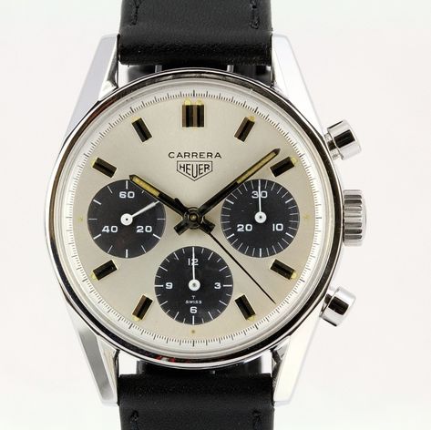 1960's Tag Heuer Tag Heuer Carrera Calibre, Heuer Carrera, Swiss Army Watches, Tag Heuer Carrera, Tag Heuer Watch, Invicta Watches, Classic Watches, Fine Watches, Luxury Watches For Men