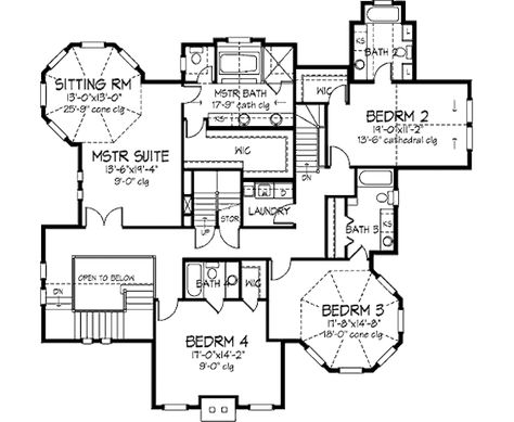 Plan 320-414 - Houseplans.com Victorian Mansion Floor Plans, Bedroom Victorian House, Homes Layout, Victorian House Plan, Country Victorian, House Victorian, Victorian House Plans, Victorian Style House, Bedroom Victorian