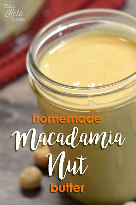 Making your own macadamia nut butter is so easy that you may never buy store bought again! Macadamia Nut Butter, Nut Butter Recipes, Homemade Nut Butter, Homemade Sour Cream, Keto Chocolate Chip Cookies, Keto Chocolate Chips, Pecan Nuts, Nut Recipes, Low Carb Breakfast Recipes