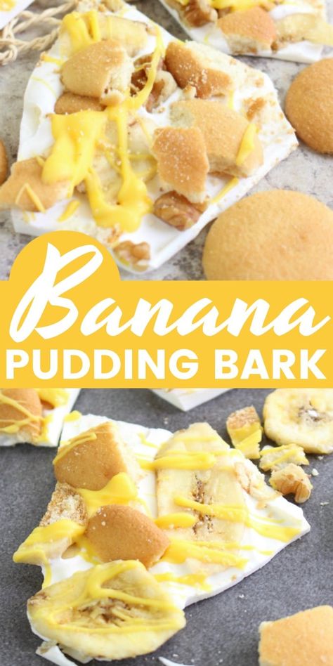 Banana Pudding Bark Candy Dessert - Perfect for Gift Giving! White Chocolate Banana, Bark Candy, Southern Traditions, Easy Banana Pudding, L Kitchen, Fantastic Recipes, Candy Bark, Nilla Wafers, Kitchen Fun