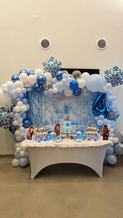 Ice Age Theme Birthday Party, Ice Age Birthday Party Ideas, Ice Age Birthday Party Decoration, Ice Age Party, Ice Age Birthday Party, Ice Age, Boy Birthday Parties, Boy Party, Alam Yang Indah