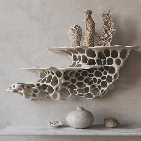 3d Printed Sculpture, 3d Print Sculpture, 3d Print Wall Art, Furniture Details Design, Sculptures Céramiques, Pottery Handbuilding, Keramik Design, Pottery Crafts, Ceramics Pottery Art