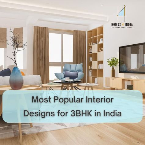 For a 3BHK home, from modern minimalism to traditional elegance, there are countless design styles to choose from. Homes4India design team explores some of the best interior design ideas for 3BHK flats in India. #homedecor #homedesign #interiors #interiordesigner #architecture #landscaping #homes4india #homesforindia #3BHKHOMES Flat Interior Design India, 3 Bhk Flat Interior Design, 3bhk Flat Interior Design, Interior Design India, Flat Interior Design, Popular Interior Design, Flat Interior, Minimal Home, Modern Minimalism