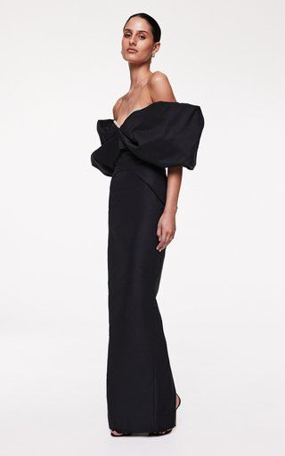 Black Tie Optional Dress, Moda Operandi Dress, Black Tie Dress Code, Contemporary Wedding Dress, Rachel Gilbert, Gown Black, Silk Gown, Dressy Dresses, Black Tie Wedding