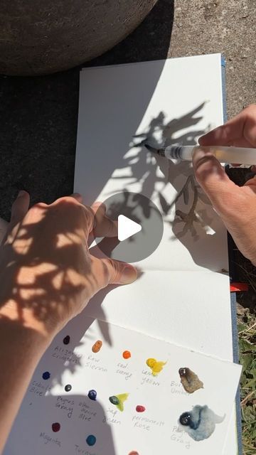 Ms. S- Art Lessons on Instagram: "Having fun tracing shadows today…using my diy watercolor dot card. Shadow tracing helps me be more observant and present and is a low stakes way to be creative, even if you only have a couple of minutes. I’ve done this with students several times with different materials and students always enjoy this activity and the opportunity to get outside and create something that is low pressure and meditative. We also did this activity in our travel journals while traveling.  #shadowart #shadows #watercolorideas #pleinairwatercolor #watercolour #travelartjournal #travelartkit #artjournal #artjournaling #arttutorial #artteachersofinstagram #artteacher #artteacherlife #artteachersofinstagram #artteachersofig #arteducation #arteducator #arted #highschoolartteacher #hi Tracing Shadows, Shadow Tracing, Tracing Art, Plein Air Watercolor, Summer Art Projects, Travel Art Kit, Shadow Drawing, Travel Art Journal, Travel Journals