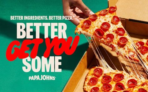 The Papa Johns rebrand is a scream | Creative Bloq Fast Food Advertising, Minimal Logo Design Inspiration, Papa Johns Pizza, Brand System, Pizza Art, Pizza Design, Food Technology, Apple Apps, Papa Johns