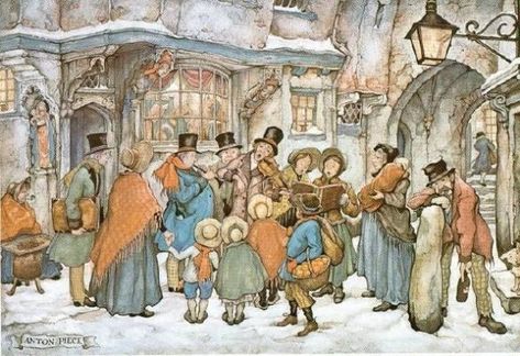 Christmas Anton Pieck, Carl Larsson, Gustave Dore, Winter Illustration, Dutch Painters, Vintage Farm, Dutch Artists, Arabian Nights, Winter Art