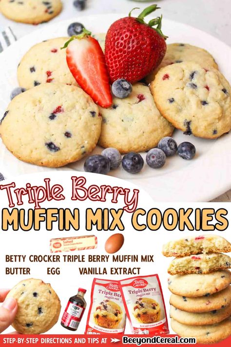 Muffin Mix To Cookies, Muffin Cookies Easy Recipes, Cookies From Muffin Mix Recipes, Muffin Mix Cookies Martha White, Martha White Muffin Mix Cookies, Martha White Muffin Mix Hacks, Muffin Mix Cookies, Muffin Mix Recipes, Martha White Muffin Mix