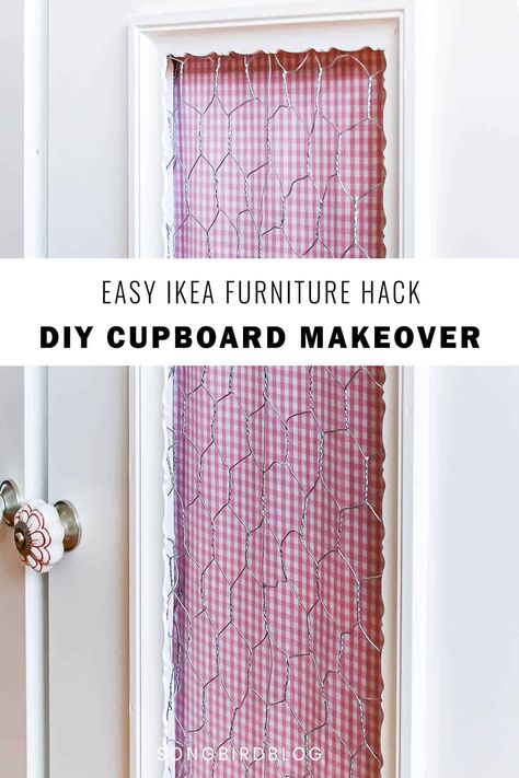 Cupboard Makeover – an Easy Ikea Hack Garden Cupboard, Ikea Cupboards, Cupboard Makeover, Easy Ikea Hack, Ikea Furniture Hacks, Decorative Mouldings, Furniture Hacks, Furniture Makeovers, Cupboard Doors