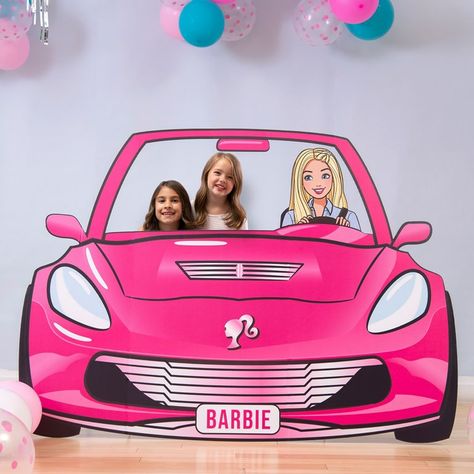 Barbie Convertible, Barbie Party Decorations, Barbie Theme Party, Barbie Car, Pink Convertible, Barbie Dreamhouse, Princess Carriage, Barbie Halloween, Barbie Birthday Party