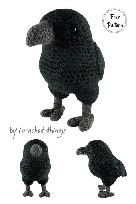 Amigurumi Crow Free Crochet Pattern Free Crochet Baphomet Pattern, Creepy Free Crochet Pattern, Isopod Crochet Pattern Free, Plague Doctor Crochet Pattern Free, Raven Crochet Pattern Free, Amigurumi Halloween Free Pattern, Weird Crochet Patterns Free, Horror Crochet Free Pattern, Yarn Hobbies