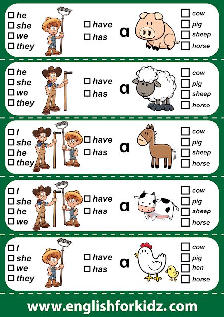 Verb To Have Worksheets For Kids, Has Have Worksheets Grade 1, Verb To Have Worksheet, Tense Worksheet, English Comprehension, Easy Grammar, Verb To Have, Rhyming Worksheet, Teach English To Kids