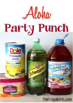 Aloha Party Punch, Easy Punch Recipe, Vodka Punch, Sherbet Punch, Easy Punch Recipes, Easy Punch, Party Punch Recipes, Christmas Punch Recipes, Party Drinks Alcohol