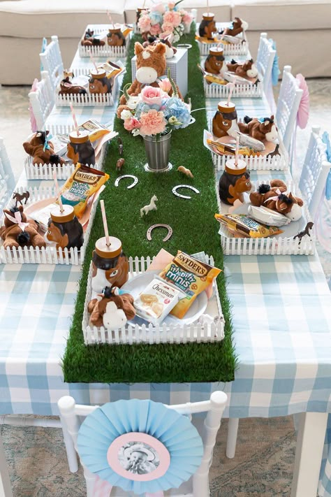 Horse Race Birthday Party, Kentucky Derby Party Ideas For Kids, Donkey Themed Birthday Party, Off Two The Races Birthday Girl, Kentucky Derby Party For Kids, Derby Birthday Party Kids, Kids Kentucky Derby Party, Kentucky Derby Kids Party, Kids Derby Party