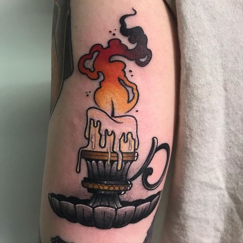 Flame Tattoos For Men, Traditional Candle Tattoo, Candle Tattoo Design, Flame Tattoo, Candle Tattoo, Flame Tattoos, Crow Tattoo, Calf Tattoo, Traditional Tattoo Flash