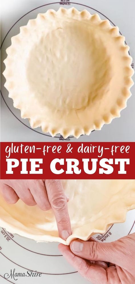 Gluten Free Pie Crust Easy, Healthy Pie Crust, Dairy Free Pie Crust, Dairy Free Pies, Healthy Pies, Vegan Pie Crust, Favorite Pie Recipes, Gluten Free Pie Crust, Easy Pie Crust