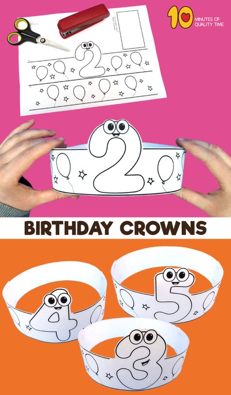 Printable Birthday Crowns Birthday Crown Template Free Printable, Birthday Crown Template, Preschool Birthday, Happy Birthday Crown, Crown Printable, Birthday Crowns, Crown Template, Princess Party Favors, Crown For Kids