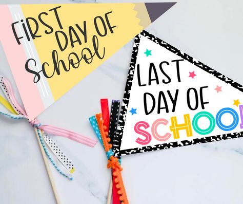 First Day And Last Day Of School Picture, Diy First Day Of School Pennant Flag, 1st Grade Picture Ideas First Day Of, First Day Pennant Flag, School Pendant Flag, First Day Of School Flag Printable, Back To School Pennant Flag, 1st Day Of School Pennant, First Day Of Preschool Flag