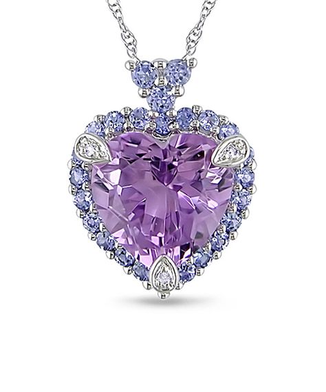 Sugar Plum: #Sugar #Plum ~ 10k white gold / amethyst / tanzanite / diamond. Kristina Webb, Anting Manik, Purple Jewelry, Magical Jewelry, Silver Heart Pendant, Fantasy Jewelry, Pretty Jewellery, Heart Pendant Necklace, Britney Spears