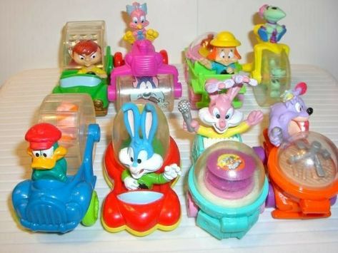 Tiny Toons 1990s Toys, Mcdonald's Toys, 90's Toys, Tiny Toons, Childhood Memories 90s, Kids Meal, Mcdonalds Toys, 90s Toys, Happy Meal Mcdonalds