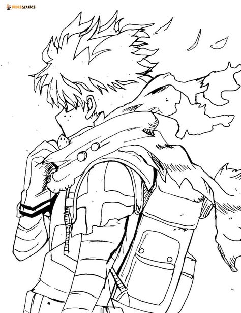 Deku Coloring Page, Voltron Coloring Pages, Mha Coloring Pages, My Hero Academia Coloring Pages, Printable Anime Coloring Pages, Anime Colouring, Coloring Pages Anime, Anime Coloring Pages, Manga Coloring Book