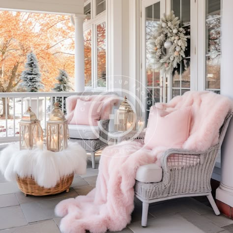 This wonderful Christmas Front Porch stock image/ mockup photo features a pink & white aesthetic and can be used as is or add your products to elevate your brand imaging.  Vibe: Pastel, Pink, French Country, Cozy, Country, Classic, Stylish, Pretty, Cottagecore, Festive, Christmas, Holiday THIS IMAGE IS ALSO AVAILABLE IN THESE BUNDLES: + Our 'Full House' Pink & White Aesthetic Bundle of 72 images:  https://www.etsy.com/listing/1583930995/pink-christmas-mockup-bundle-set-of-72  + Our bundle of 12 Pink & White Front Porches here: https://www.etsy.com/listing/1583945095/pink-holiday-mockup-photo-bundle-set-of The perfect vessel to showcase your brand! Our mockups/stock images are simple to use - just add your graphic, make any edits you need for the most realistic aesthetic (add a drop shadow Shabby Chic Pink Christmas, Pink And White Christmas Aesthetic, Pink Front Porch Decor, Blush Christmas Decor, Pink And White Christmas Decor, Christmas Decor Outdoor, Pink Christmas Decor, Pink White Decor, Pink Victorian Christmas