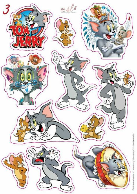 Tom And Jerry Stickers, Jerry Stickers, Cartoon Characters Stickers, Disney Stickers Printables, Tom And Jerry Photos, Disney Canvas Art, Instagram Projects, Mickey Mouse Pictures, Tom And Jerry Cartoon