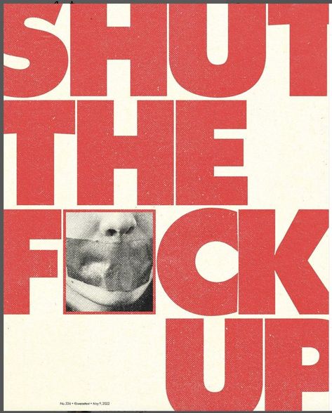 Shut Up Shut Up Shut Up, Textured Poster Design, Poster Graphic Design Typography, Who We Are Post Design, Textured Graphic Design, Creative Fonts Design, Halftone Poster Design, Halftone Graphic Design, Graphic Design Posters Typography