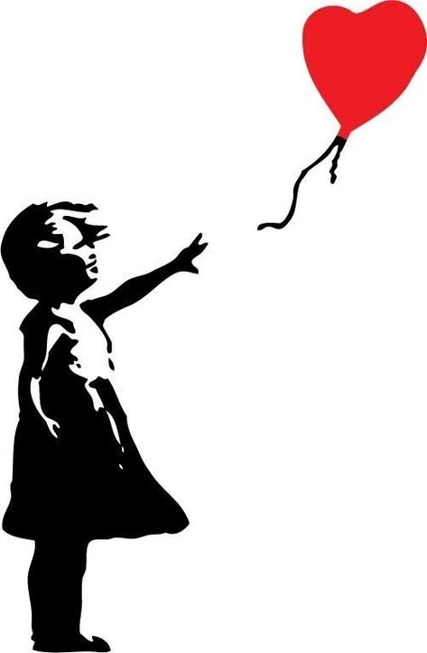 Banksy Tattoo, Banksy Stencil, Street Art Banksy, Banksy Graffiti, Banksy Art, Silhouette Stencil, Stencil Art, Silhouette Art, Banksy