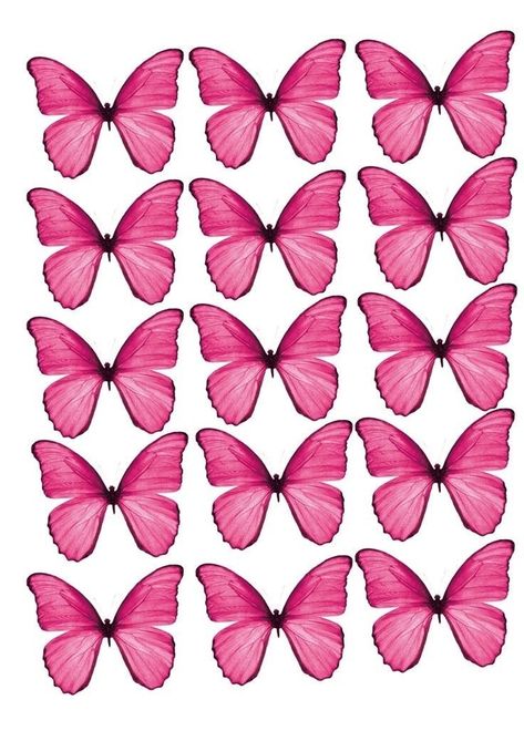 Pink Butterfly Printable, Butterfly Printable Template, Butterfly Cupcake Toppers, Butterfly Bouquet, Diy Cake Topper Birthday, Photo Cake Topper, Butterfly Cake Topper, Diy Bouquet Wrap, Happy Birthday Printable