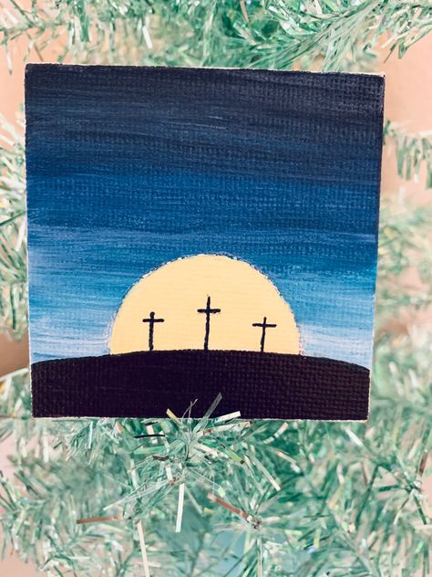 Painting Outline Ideas, Christian Paintings Ideas, Christian Paintings On Canvas Easy Aesthetic, Simple Christian Paintings, Easy Christian Canvas Art, Biblical Paintings Easy, Christian Painting Ideas Easy, Simple Christian Painting Ideas, Easy Christian Painting Ideas On Canvas