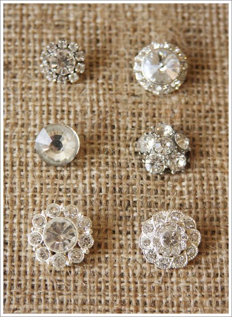 six piece set of sparkly buttons...how pretty to replace the plain buttons on a cardigan or blouse! Gothic Cathedral, Vintage Inspired Art, Button Outfit, Button Bracelet, Crystal Buttons, Types Of Buttons, Button Jewelry, Antique Buttons, Silver Buttons