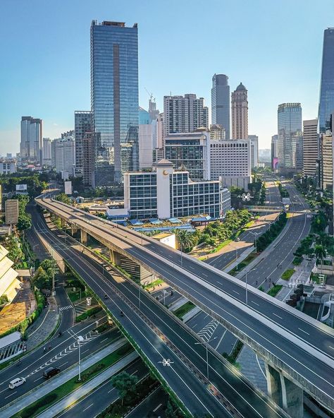 Jakarta Indonesia Jakarta City, Perspective Drawing Architecture, Buildings Photography, Market Segmentation, Beautiful Roads, Futuristic City, City Landscape, City Photography, Alam Yang Indah