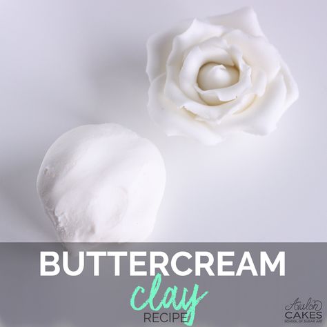 Rolled Buttercream Fondant, Buttercream Clay, Sculpting Buttercream, Rolled Buttercream, Buttercream Tutorials, Edible Clay, Frosting Ideas, Bake Cupcakes, Interesting Cakes