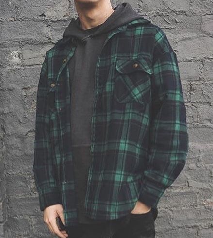 Green Flannel Outfit Men, Green Flannel Outfit, Checkered Shirt Outfit, Green Plaid Jacket, Flannel Shirt Outfit, Green Flannel Shirt, Plaid Shirt Outfits, Shirt Outfit Men, Minimalist Fashion Men