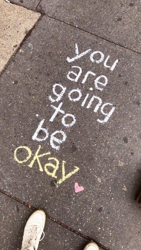 Citation Art, Sidewalk Chalk Art, Sidewalk Art, Chalk Drawings, Sidewalk Chalk, Be Okay, Happy Words, Chalk Art, Pretty Words