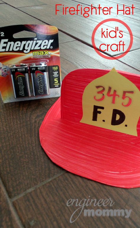 Make this DIY Firefighter's Hat for Fire Safety Month and discuss the importance of fire safety with the kids! ad ‪#‎ChangeYourClock‬ Diy Firefighter Hat, Firefighter Hat, Fire Safety Preschool, Crafts Corner, Fireman Hat, Craft To Make, Festive Crafts, Diy Projects For Kids, First Responders