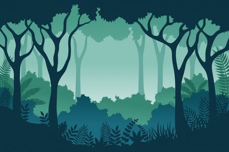 Landscape Jungle, Jungle Landscape, 블로그 디자인, Game Background Art, Jungle Tree, Illustration Landscape, Jungle Illustration, Forest Illustration, Tree Illustration