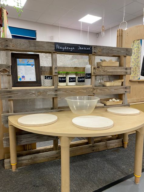 Play Dough Station, Playdough Area, Playdough Table, Playdough Station, Abc Does, Curiosity Approach, Eyfs Classroom, Playdough Activities, Display Boards