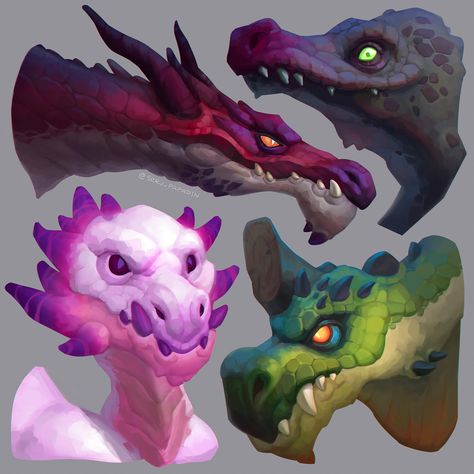 Dragon Heads, Props Art, Creature Drawings, Figure Drawing Reference, Creature Concept Art, Character Design Animation, Creature Concept, Illustration Sketches, Fantasy Illustration