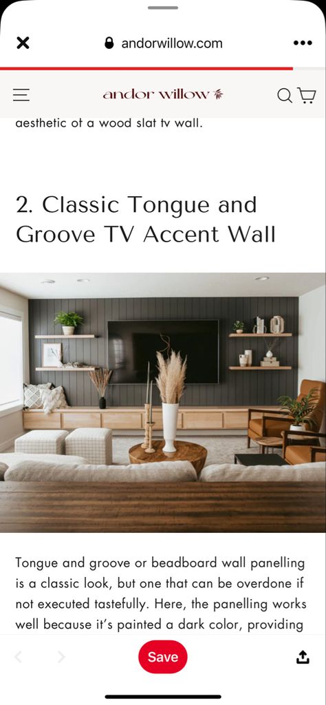 Bead Board Behind Tv, V Groove Paneling Living Room, Tongue And Groove Tv Wall, Tongue And Groove Built Ins, Tongue And Groove Living Room, Tounge And Groove Walls Living Rooms, Wide Tongue And Groove Panelling, Panelling Behind Tv, Tongue And Groove Panelling With Shelf